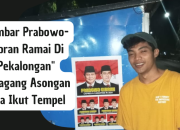 Gambar Prabowo-Gibran Ramai Di Pekalongan” Pedagang Asongan Pada Ikut Tempel